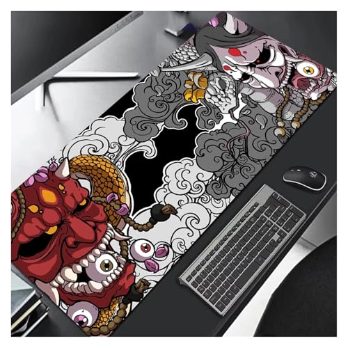 Game Art Ghostface Mauspad, großes Mauspad, Gamer-Computerzubehör, Computer-Tastatur, Schreibtischunterlage, Anime-Mauspads(8,400x900x3mm) von Pengchang