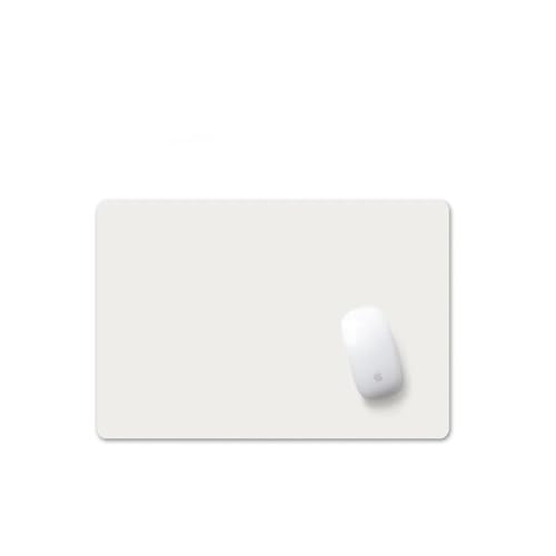 PU Mauspad Gamer Kleine rutschfeste Gaming Desktop Leder Mousepad Wasserdicht Kratzfest Schreibtisch Pad Für(White,19x23cm) von Pengchang
