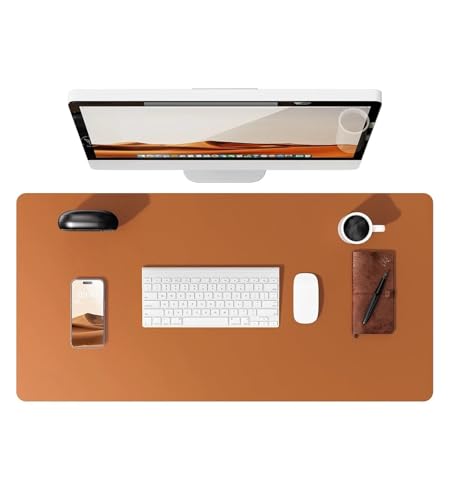 Pengchang Schreibtischunterlage aus Leder | Computermatte for Schreibtisch| Großes Mauspad und Tastaturmatte | Schreibtischschutz for das Büro(Brown,60x35 cm) von Pengchang