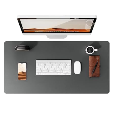Pengchang Schreibtischunterlage aus Leder | Computermatte for Schreibtisch| Großes Mauspad und Tastaturmatte | Schreibtischschutz for das Büro(Dark Gray,80x40 cm) von Pengchang