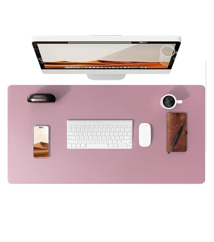 Schreibtischunterlage aus Leder | Computermatte for Schreibtisch| Großes Mauspad und Tastaturmatte | Schreibtischschutz for das Büro(Pale Mauve,80x40 cm) von Pengchang