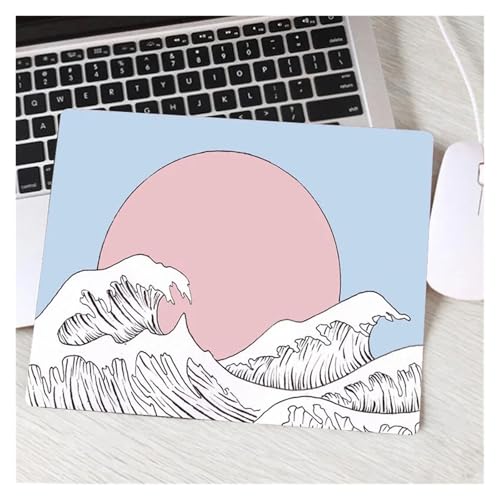 Strand Wellen Palm Landschaft Neue Computer Maus Pad Schöne Gamer Natürliche Gummi Anti-rutsch Kunst Teppich Büro Dekoration Mousepad(6,26x21 cm) von Pengchang