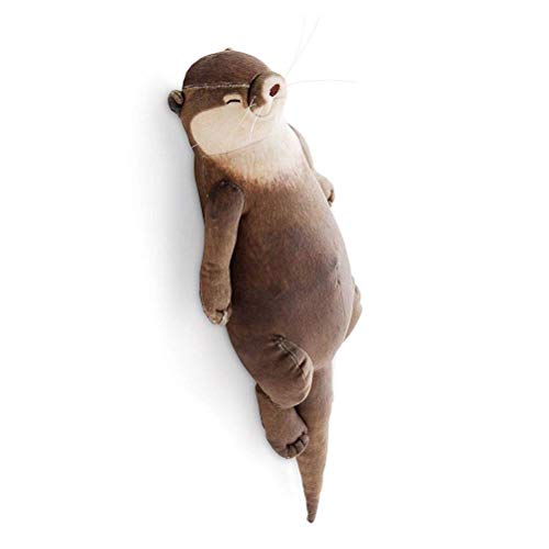 Otter Wrist Pad, 40cm süße Otter gefüllte Baumwolle Bleistift Fall Wrist Pad Kissen Ozean Tiere Realistische Otter Puppe für Kinder Mädchen Weihnachten Geburtstagsgeschenk von Penglai