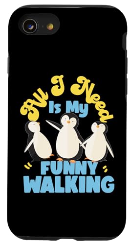 Pinguin: All I Need Is My Funny Walking Hülle für iPhone SE (2020) / 7 / 8 von Penguin Animal Winter Designs For Kids