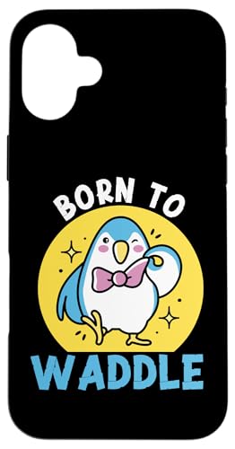 Pinguin: Born To Waddle Hülle für iPhone 16 Plus von Penguin Animal Winter Designs For Kids