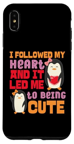 Pinguin: I Followed My Heart And It Led Me To Being Cute Hülle für iPhone XS Max von Penguin Animal Winter Designs For Kids