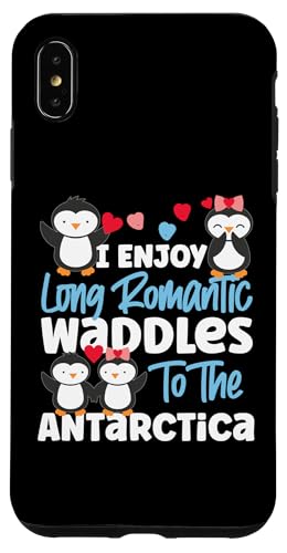 Pinguin: Ich genieße lange romantische Waddles in die Antarktis Hülle für iPhone XS Max von Penguin Animal Winter Designs For Kids