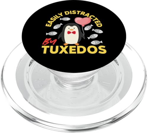 Pinguin: Leicht von Smoking abgelenkt PopSockets PopGrip für MagSafe Pinguin: Leicht von Smoking abgelenkt PopSockets PopGrip für MagSafe von Penguin Animal Winter Designs For Kids