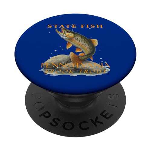 Fischen Sie die Bachforelle im Pennsylvania-Territorium PopSockets Klebender PopGrip Fischen Sie die Bachforelle im Pennsylvania-Territorium PopSockets Klebender PopGrip von Pennsylvania Territory Symbols Gifts & Tees taiche