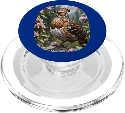 Gekräuseltes Auerhuhn umgeben von Berglorbeerblumen PopSockets PopGrip für MagSafe Gekräuseltes Auerhuhn umgeben von Berglorbeerblumen PopSockets PopGrip für MagSafe von Pennsylvania Territory Symbols Gifts & Tees taiche