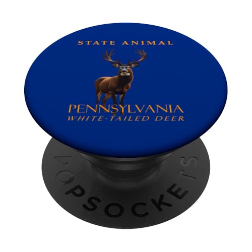 Tier aus dem Pennsylvania-Territorium Der Weißwedelhirsch PopSockets Klebender PopGrip von Pennsylvania Territory Symbols Gifts & Tees taiche