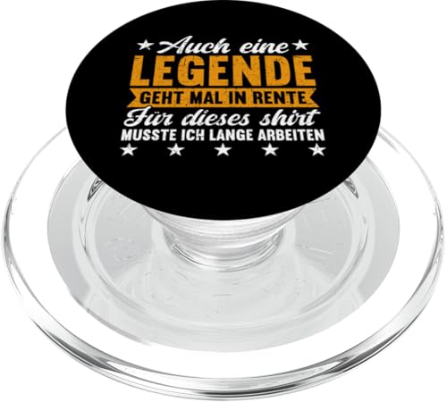 Auch Eine Legende Geht Mal In Rente Für Dieses Shirt Rente PopSockets PopGrip für MagSafe von Pensionär Opa Ruhestand Großvater Rentner Witze