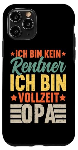 Bin Kein Rentner Ich Bin Vollzeit Opa Retro Rentner Opa Hülle für iPhone 11 Pro von Pensionär Opa Ruhestand Großvater Rentner Witze