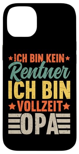 Bin Kein Rentner Ich Bin Vollzeit Opa Retro Rentner Opa Hülle für iPhone 14 Plus von Pensionär Opa Ruhestand Großvater Rentner Witze