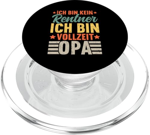 Bin Kein Rentner Ich Bin Vollzeit Opa Retro Rentner Opa PopSockets PopGrip für MagSafe von Pensionär Opa Ruhestand Großvater Rentner Witze