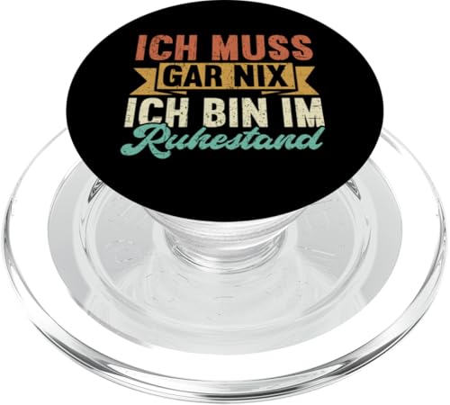 Ich Muss Gar Nix Ich Bin Im Ruhestand Retro Rentner Opa PopSockets PopGrip für MagSafe Ich Muss Gar Nix Ich Bin Im Ruhestand Retro Rentner Opa PopSockets PopGrip für MagSafe von Pensionär Opa Ruhestand Großvater Rentner Witze
