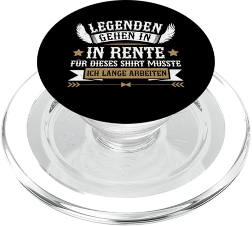 Legenden Gehen In Rente Für Dieses Shirt Musste Ich Arbeiten PopSockets PopGrip für MagSafe von Pensionär Opa Ruhestand Großvater Rentner Witze