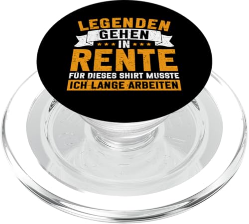 Legenden Gehen In Rente Für Dieses Shirt Musste Ich Arbeiten PopSockets PopGrip für MagSafe von Pensionär Opa Ruhestand Großvater Rentner Witze
