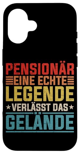 Pensionär Eine Echte Legende Verlässt Das Gelände Retro Hülle für iPhone 16 von Pensionär Opa Ruhestand Großvater Rentner Witze