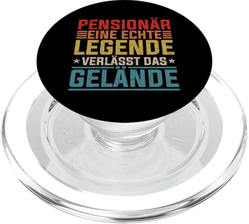Pensionär Eine Echte Legende Verlässt Das Gelände Retro PopSockets PopGrip für MagSafe von Pensionär Opa Ruhestand Großvater Rentner Witze