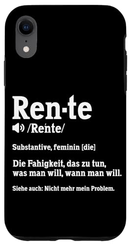 Rente Definition Rentner Opa Großpapa Pensionierte Witze Hülle für iPhone XR von Pensionär Opa Ruhestand Großvater Rentner Witze