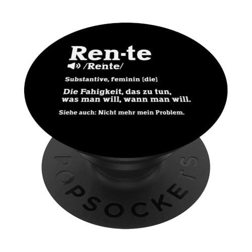 Rente Definition Rentner Opa Großpapa Pensionierte Witze PopSockets Klebender PopGrip von Pensionär Opa Ruhestand Großvater Rentner Witze