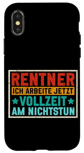 Rentner Ich Arbeite Jetzt Vollzeit Am Nichtstun Retro Hülle für iPhone X/XS Rentner Ich Arbeite Jetzt Vollzeit Am Nichtstun Retro Hülle für iPhone X/XS von Pensionär Opa Ruhestand Großvater Rentner Witze
