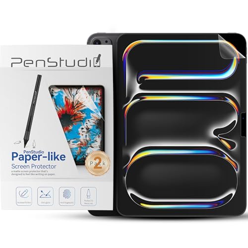 Penstudio Paper-Feel Displayschutzfolie für iPad Pro M4 27,9 cm (11 Zoll), blendfrei, matte PET-Folie zum Zeichnen und Notizen, papierähnliche Textur, Anti-Fingerabdruck, schnelle Reaktion, iPad Pro von Penstudio