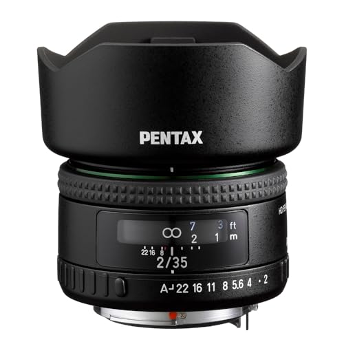 HD PENTAX-FA35mmF2 22190 Vielseitiges Weitwinkelobjektiv Die neueste HD-Beschichtung minimiert Streulicht und Geisterbilder Anti-Flecken-Beschichtung Neues Außendesign Hybride asphärische Linse von Pentax