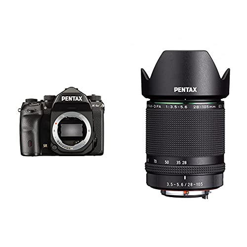PENTAX K-1 Mark II Digitale Spiegelreflexkamera: 36,4 MP hochauflösende KB-Vollformat Digitalkamera, 5 Achsen, 5-stufige Bildstabilisation & D FA 28-105mm HD F3.5-5.6 ED DC WR Objektiv schwarz von Pentax