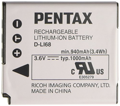 Pentax D-LI68 Lithium Ionen 1000mAh wiederaufladbarer Akku - Akku/Akku (1000mAh, Li-Ion, Weiß) von Pentax
