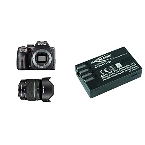 Pentax K-70 schwarz mit DAL 18-55 mm WR Kamera & ANSMANN Li-Ion Akku A-Pen D-Li 109 7 4V / Typ 1100mAh / Leistungsstarke Akkubatterie für Foto Digitalkameras - Ersatzakku für Pentax Digicam UVM. von Pentax