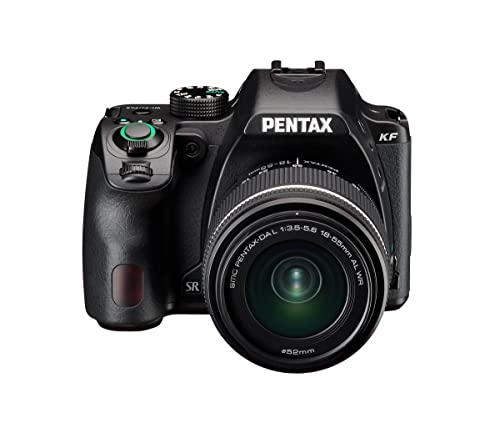Pentax KF APS-C digitales SLR-Kamerakit mit 18-55 mm WR Zoomobjektiv, staubdicht, wetterfest, Vario-LCD-Display, schwarz von Pentax