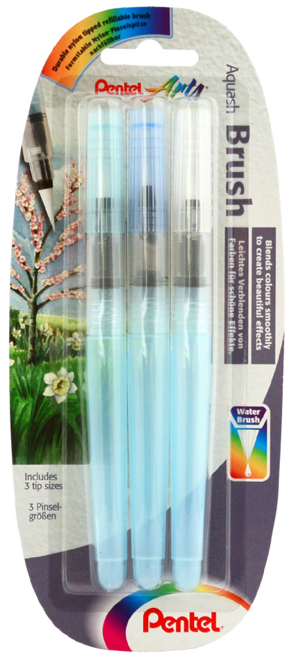 PentelArts Aquash Pinselstift, Inhalt: 7 ml, 3er Set von Pentel Arts