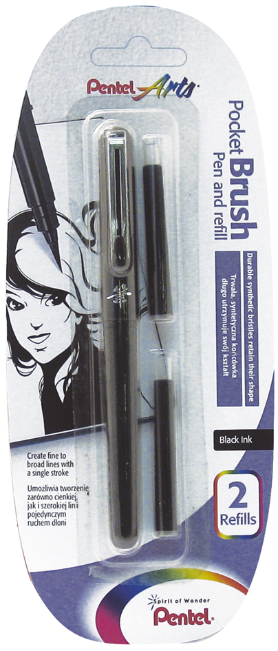 PentelArts Brush Pen Pinselstift, Gehäuse schwarz von Pentel Arts