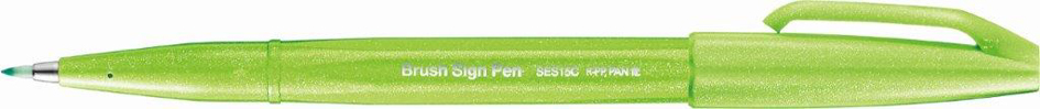 PentelArts Faserschreiber Brush Sign Pen SES 15, hellgrün von Pentel