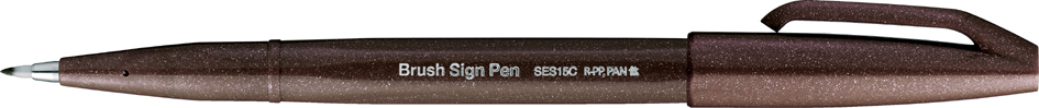 PentelArts Faserschreiber Brush Sign Pen SES15, dunkelbraun von Pentel Arts