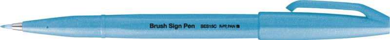 PentelArts Faserschreiber Brush Sign Pen SES15, neonblau von Pentel Arts