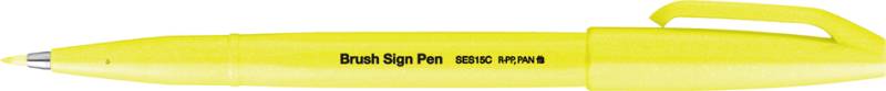 PentelArts Faserschreiber Brush Sign Pen SES15, neongelb von Pentel Arts