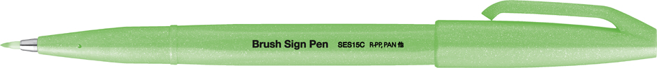 PentelArts Faserschreiber Brush Sign Pen SES15, neongrün von Pentel Arts