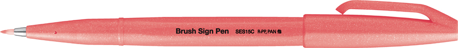 PentelArts Faserschreiber Brush Sign Pen SES15, neonrot von Pentel Arts
