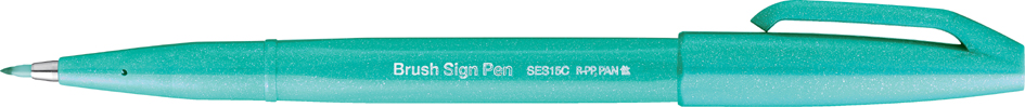 PentelArts Faserschreiber Brush Sign Pen SES15, smaragdgrün von Pentel Arts