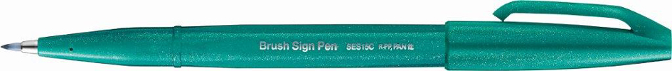 PentelArts Faserschreiber Brush Sign Pen SES15, türkis von Pentel Arts