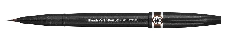 PentelArts Pinselstift Sign Pen Artist, braun von Pentel Arts
