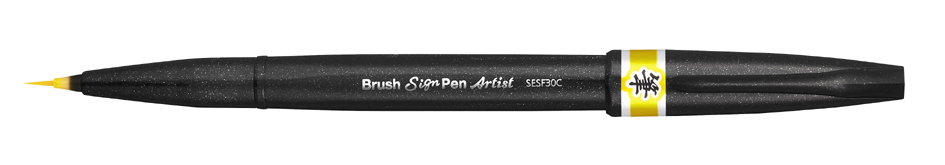 PentelArts Pinselstift Sign Pen Artist, gelb von Pentel Arts