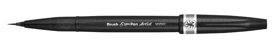 PentelArts Pinselstift Sign Pen Artist, grau von Pentel Arts