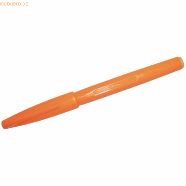 12 x Pentel Faserschreiber Sign Pen 0,8mm Rundspitze orange von Pentel