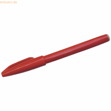 12 x Pentel Faserschreiber Sign Pen 0,8mm Rundspitze rot von Pentel