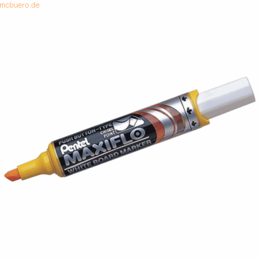 12 x Pentel Whiteboardmarker Maxiflo 2-5,9mm Keilspitze gelb von Pentel