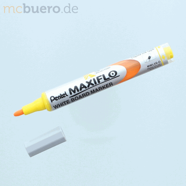 12 x Pentel Whiteboardmarker Maxiflo 2mm Rundspitze gelb von Pentel